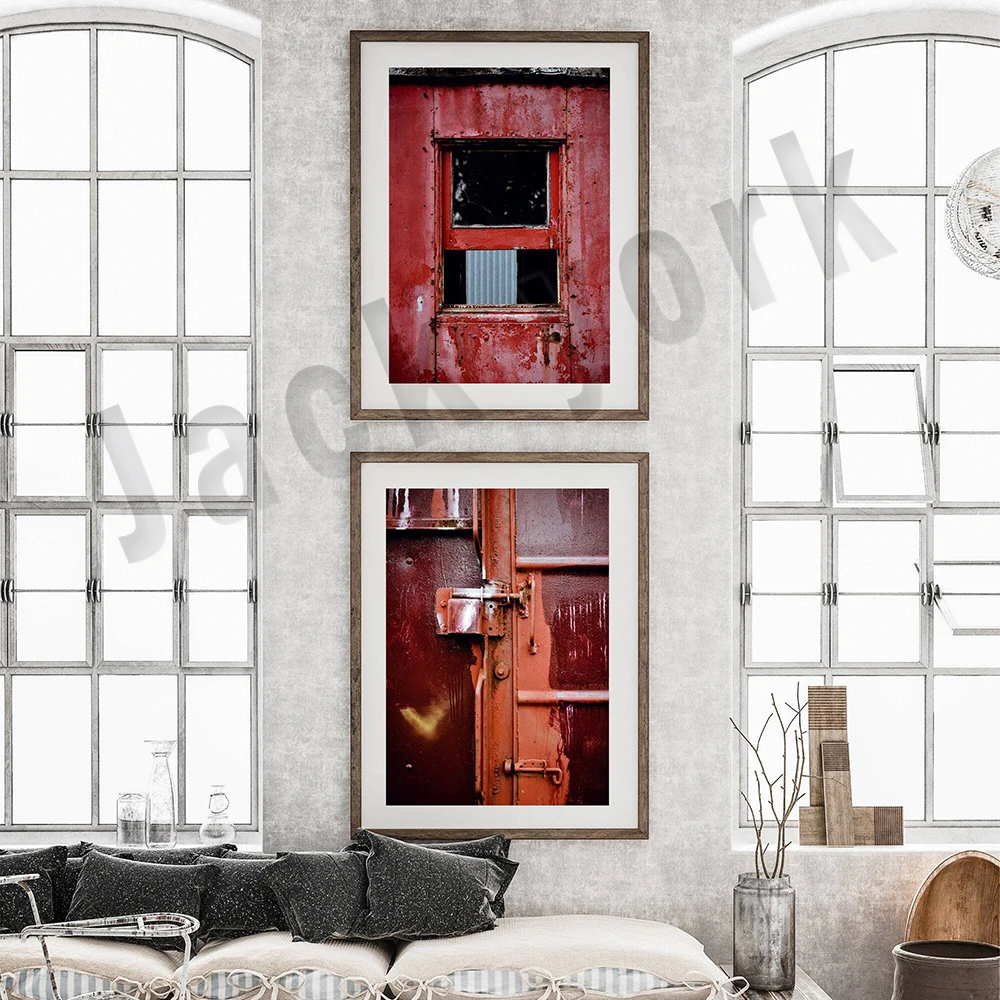 urban texture, abstract photo wall canvas print, urban photography, modern wall art, red wall art, street photography