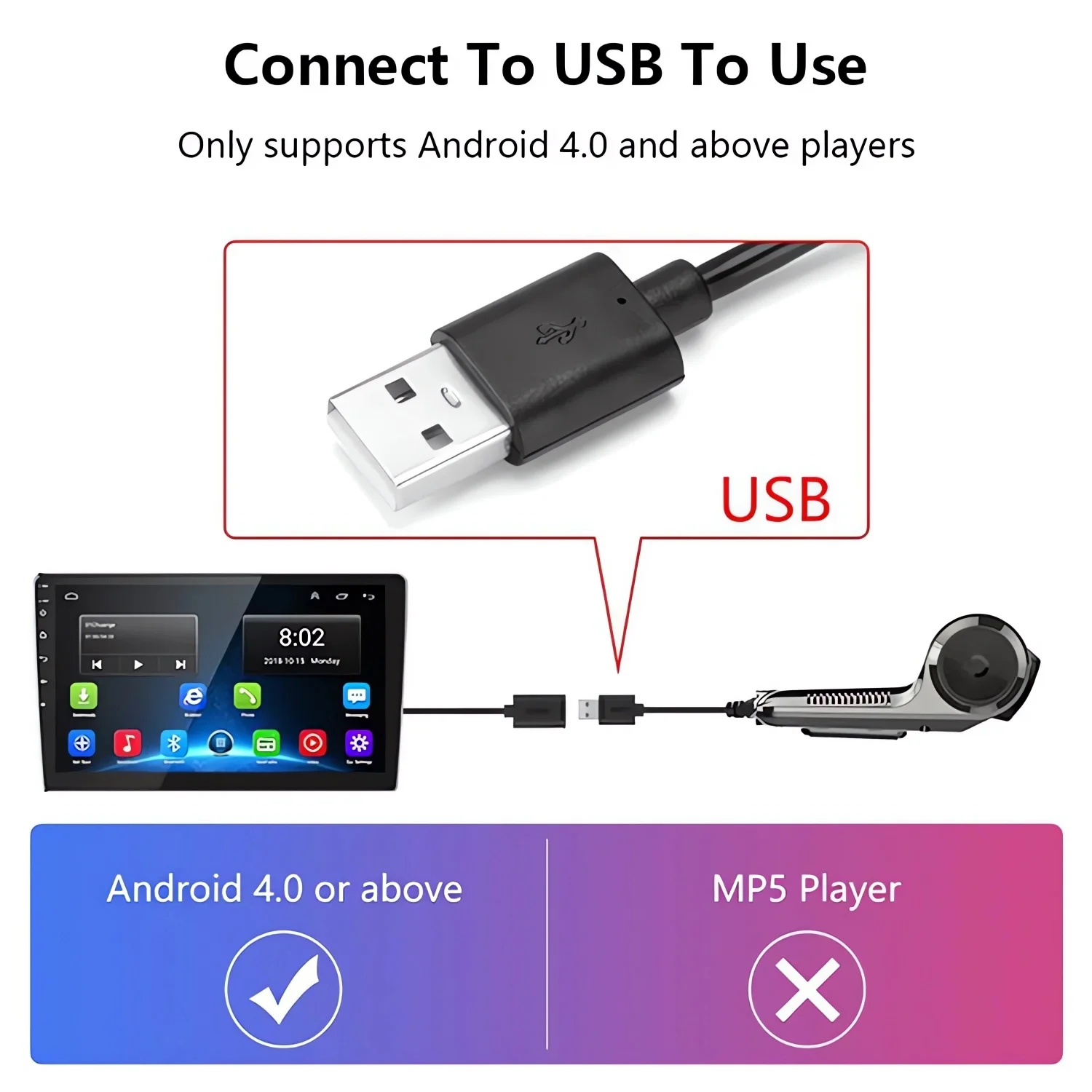 USB Car DVR For Android Media Navigator Dash cam HD Camera Driving Recorder Comes with ADAS Driving Assistance Function image 4