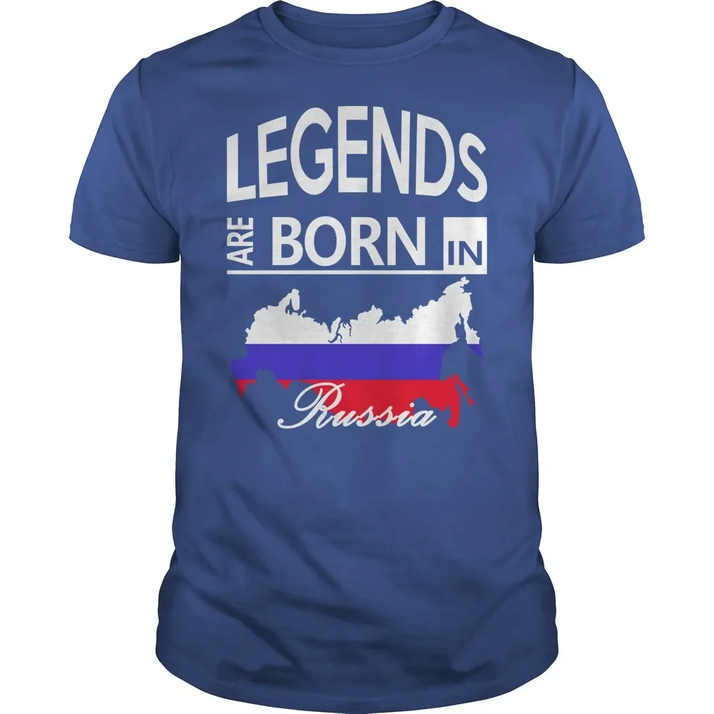 Legends Are Born In Russia Hot Sale Russian Lover Patriotic T Shirt New 100% Cotton Short Sleeve O-Neck T-shirt Casual Mens Top