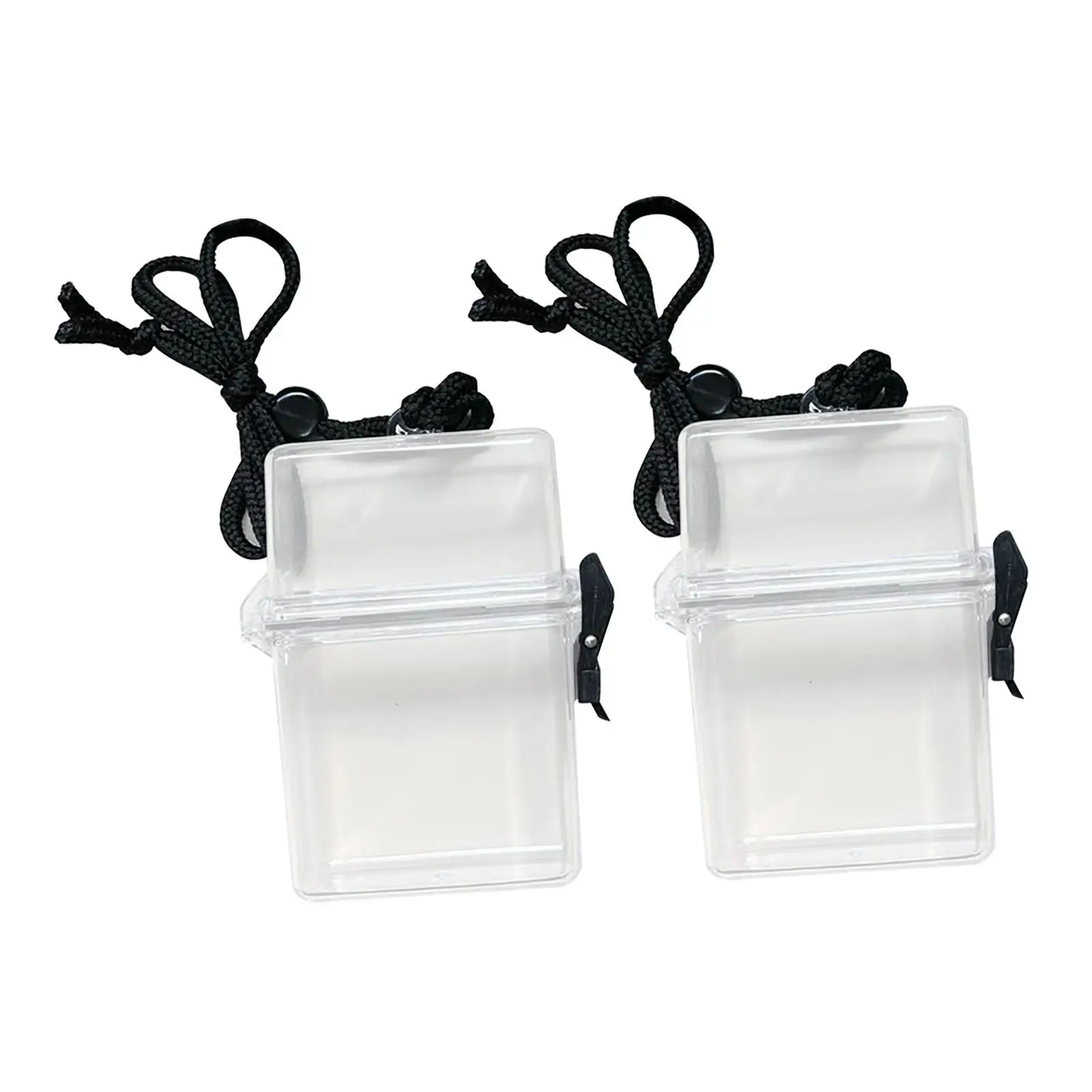 2 Pieces Scuba Diving Boxes Portable Waterproof Containers Clear Waterproof Cases for Fishing Kayak Canoeing Snorkeling Surfing