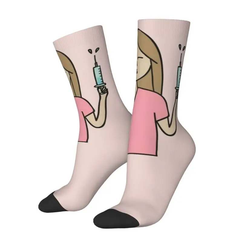 Chaussettes provoqué de santé médicale pour hommes et femmes, chaussettes chaudes, chaussettes d'équipage fantaisie, médecin et infirmière, Enfermera en puros, mode