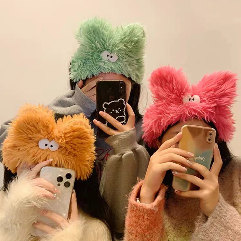 Washing Face Headband For Women Hair Accessories Cute Cartoon Plush Fruit Animals Headbands Hair Band Makeup Velvet Headband New