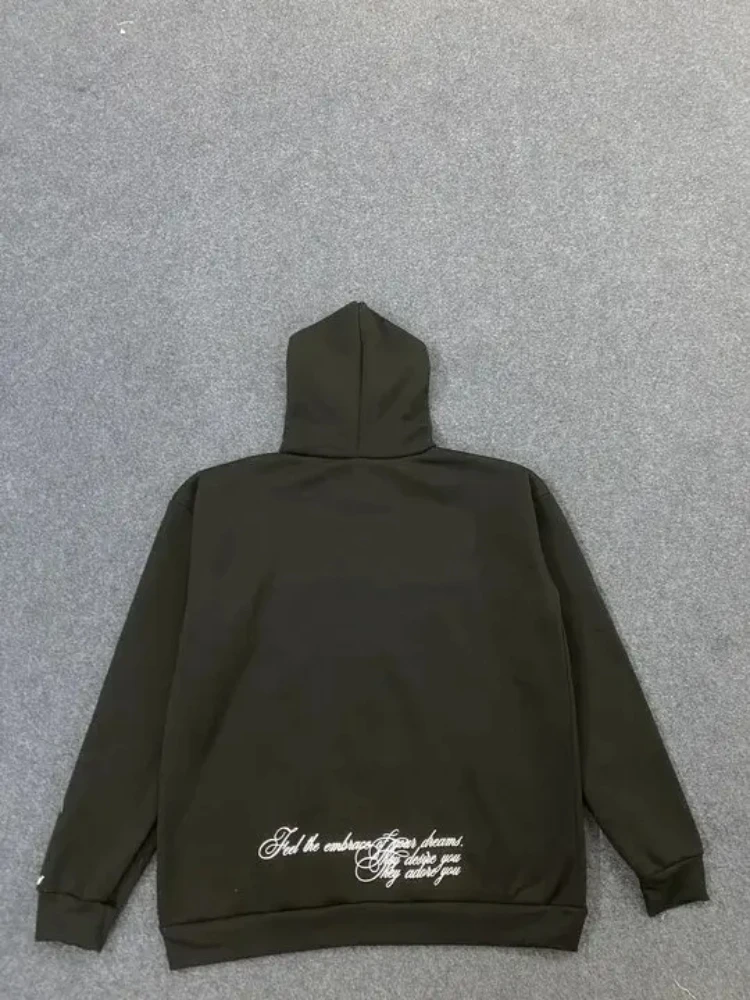 

Y2K Уличная толстовка с капюшоном и длинными рукавами Harajuku Aesthetics Универсальная толстовка с капюшоном Модный темный пуловер с принтом в стиле ретро в стиле панк