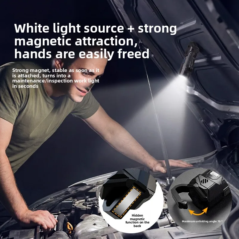 

Blackdog Tactical EDC Rechargeable Side Light with High-Capacity Flashlight - Multi-Functional Battery, Compact and Portable