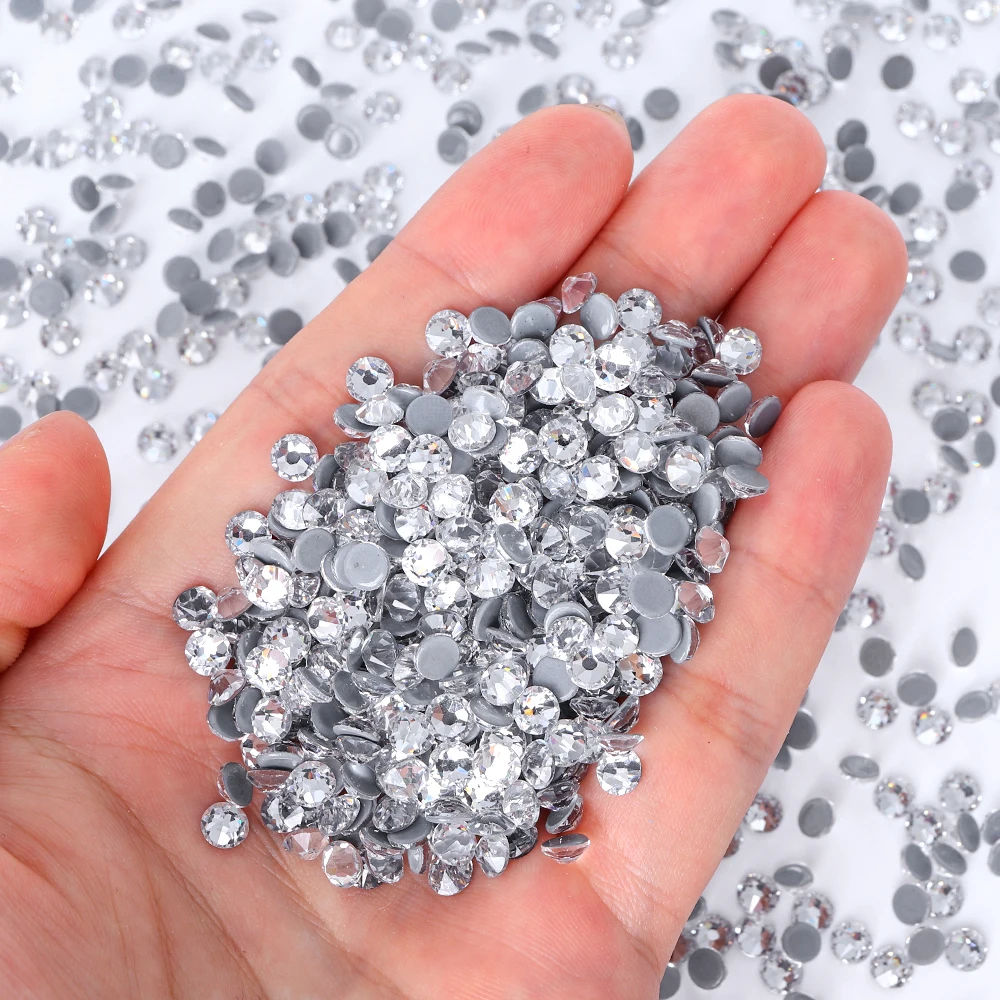 QIIY Hot-fix Flatback 8 Big 8 Small AAAAA SS16-SS30 2088 Rhinestones Crystal 16cut Stones For DIY Crafts Nail Art Decoration