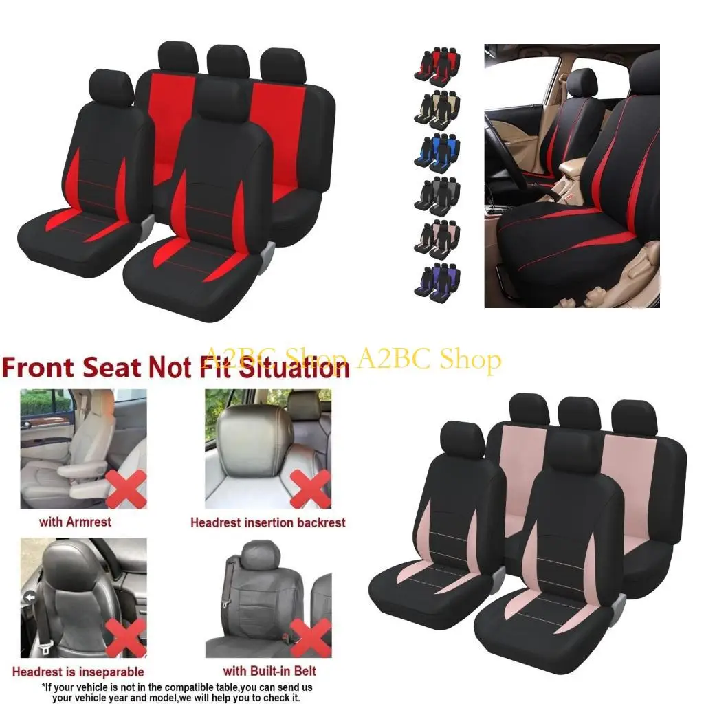 

A2BC Car Covers Full Set in Charcoal on Black – Front and Rear Split Car Cover, Easy to Install