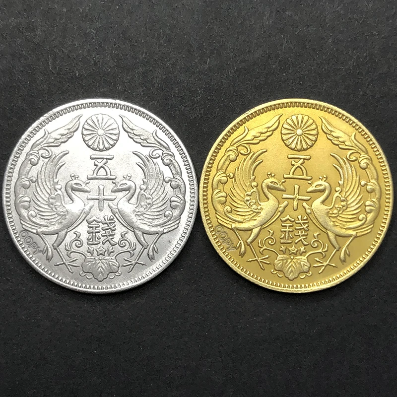 

Japan 50 Cent Gold/Silver Phoenix Coin 23.7mm Copy Collection Commemorative Coins Home Decor Souvenirs Christmas Gift Medal