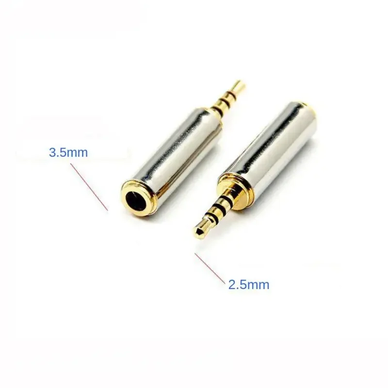 Jack 3.5mm a 2.5mm adaptador de áudio 2.5mm macho para 3.5mm fêmea conector para aux alto-falante cabo fones de ouvido microfone jack 3.5