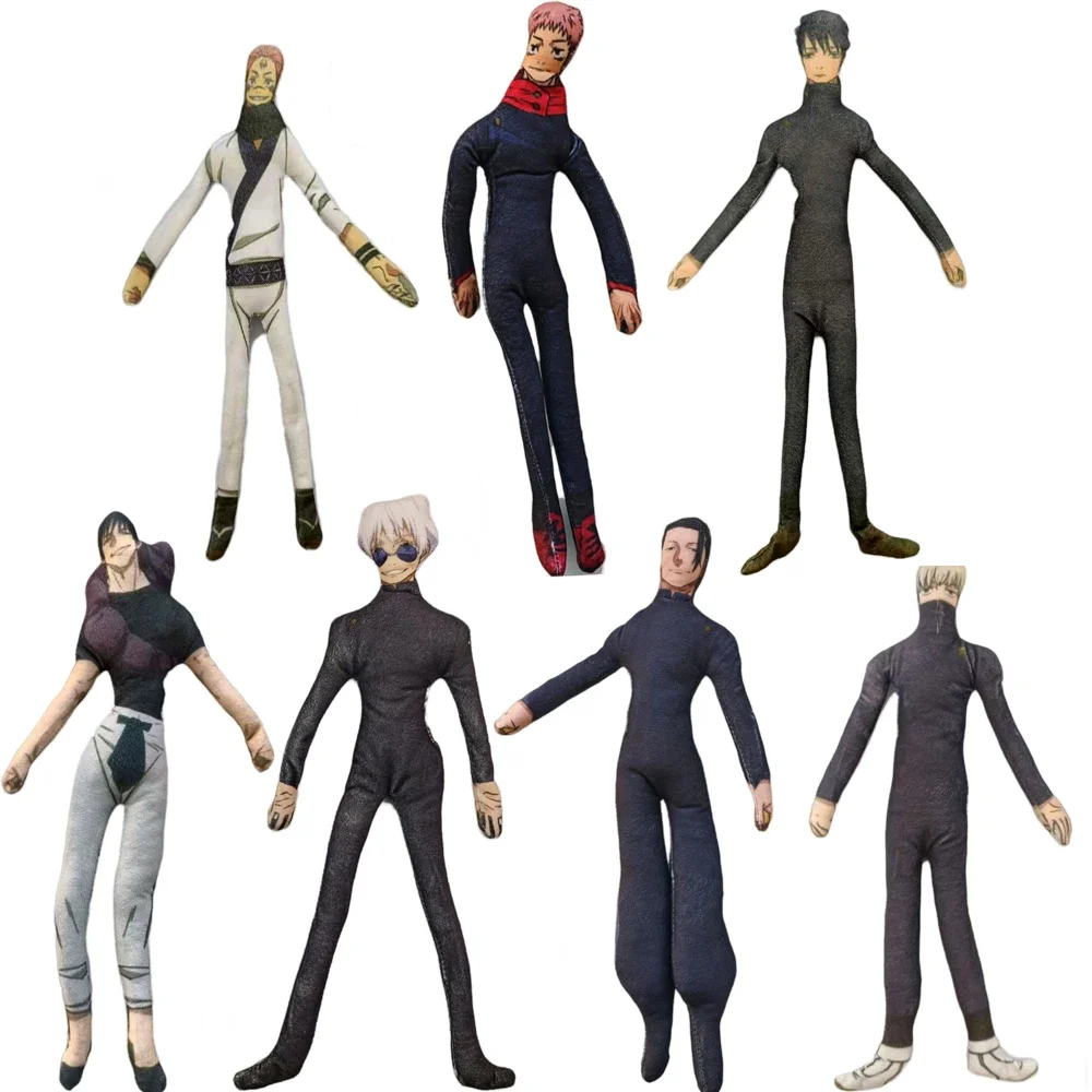 Anime Gojo Satoru Itadori Yuji Cosplay Keychain Plush Cotton Doll Slender Twistable Shape Room Abstract Decoration