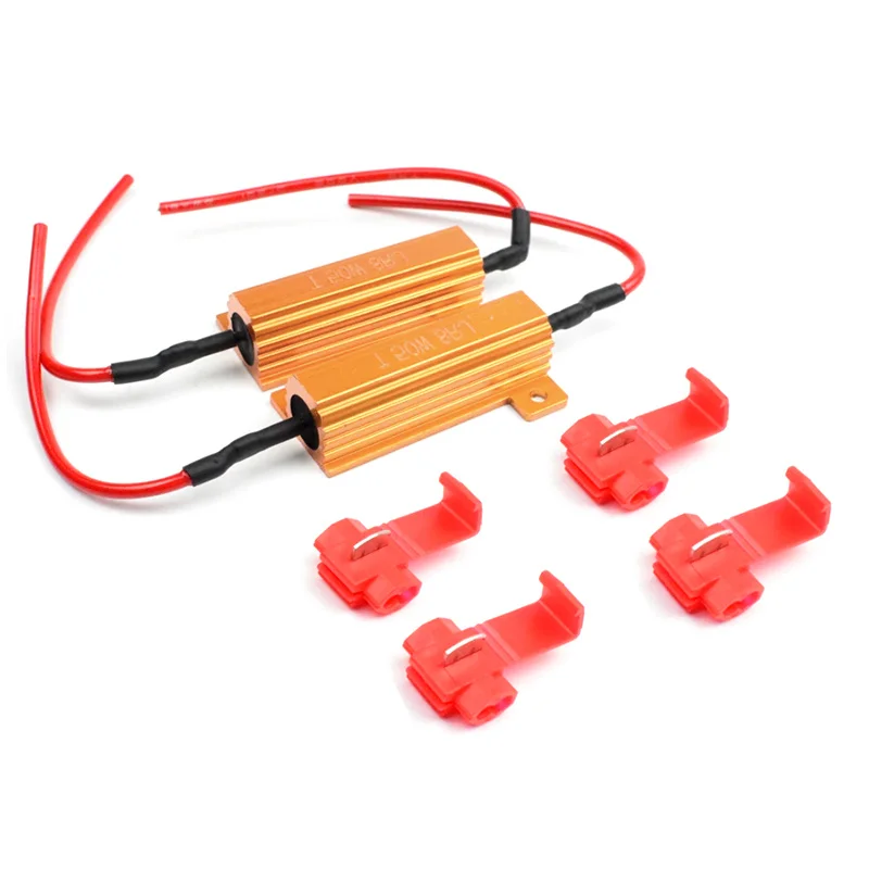2PCS 6Ohm 50W Load Resistor Canbus Anti-Flashing Decoder For Daytime Running LED Bulb Reverse Light Turn Signal Fog Lamp image 3