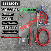 Jikong JK BMS Precharge 8S-16S Smart BMS 100A 150A 200A Inverter BMS 1A 2A Active Balance 10S 11S 12S 13S 14S 15S LiPo LiFePo4