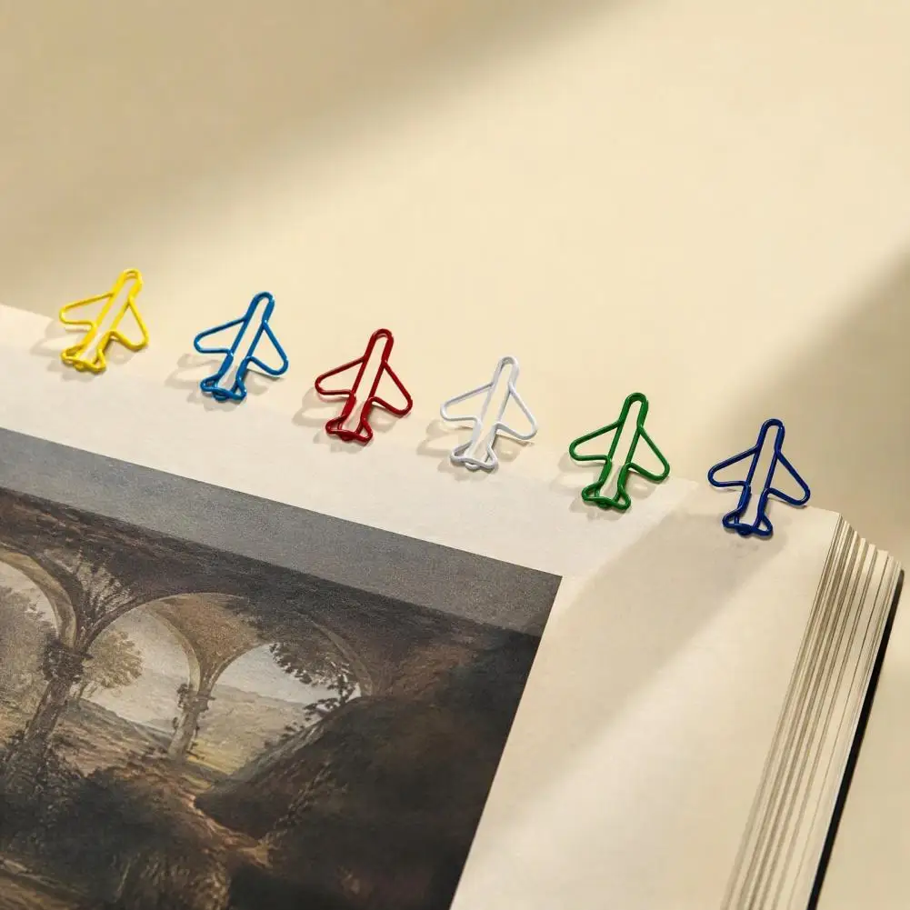50PCS Cute Decorative Paper Clips Colorful Assorted Shapes Metal Bookmark Clips Journaling File Organizer School Supplies
