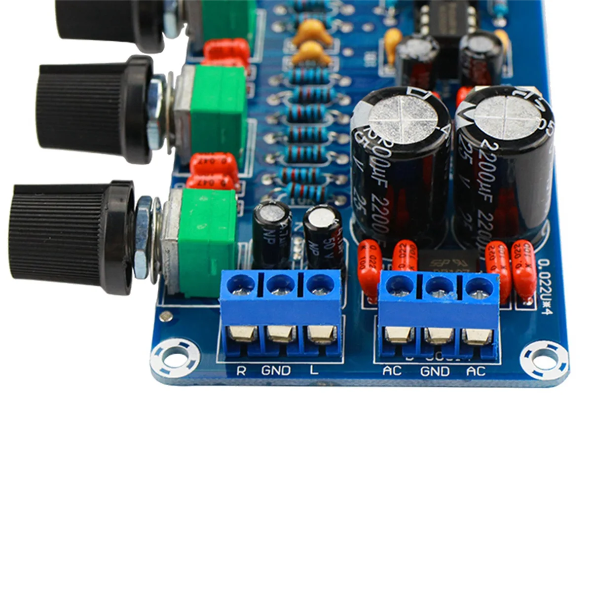 NE5532 Preamp terminou Board, pré-amplificador, Volume Tone Control, Treble Midrange, Bass EQ, DIY, AC dupla, 12V - 18V