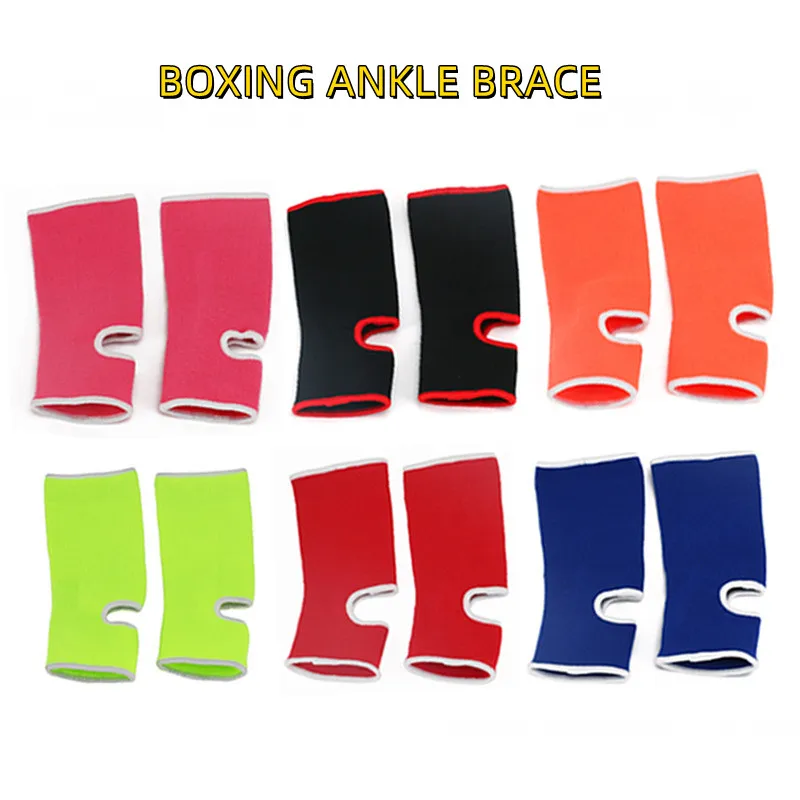 2pcs Boxing Ankle Brace Muay Thai Combat Ankle Support Brace Compression Socks Fighting Foot Guards Boxing Training Socks