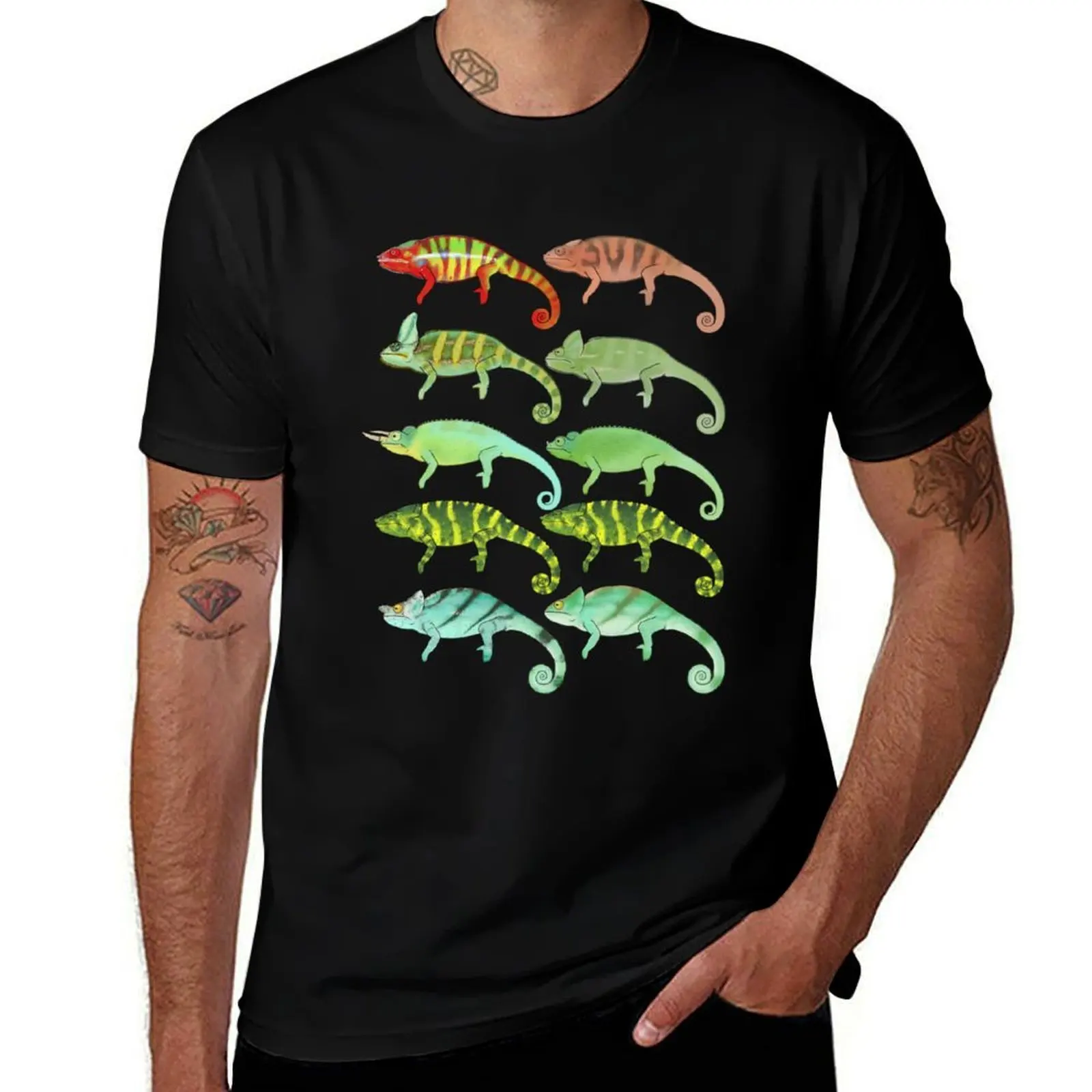 

Collection of Chameleons Release 1 T-Shirt man t shirts cotton t shirt men 100% cotton luxury brand T-Shirt