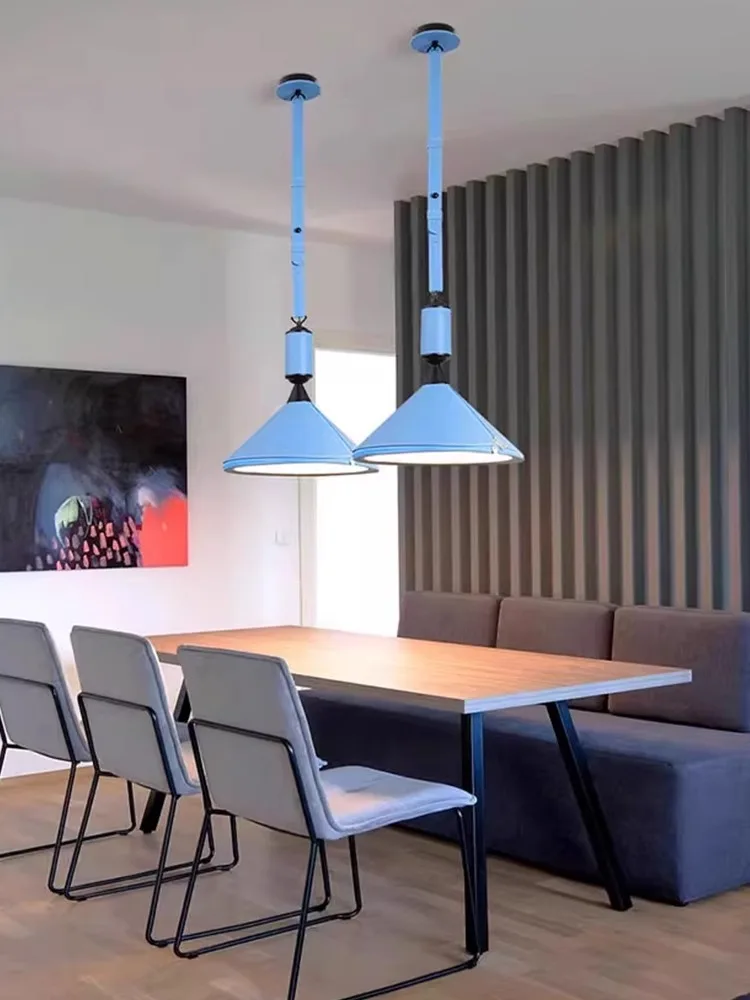 Imagem -06 - Lustre de Cinto Led para Decoração de Casa Pingente de Couro Moderno e Elegante Marrom Azul e Laranja Sala de Jantar e Quarto