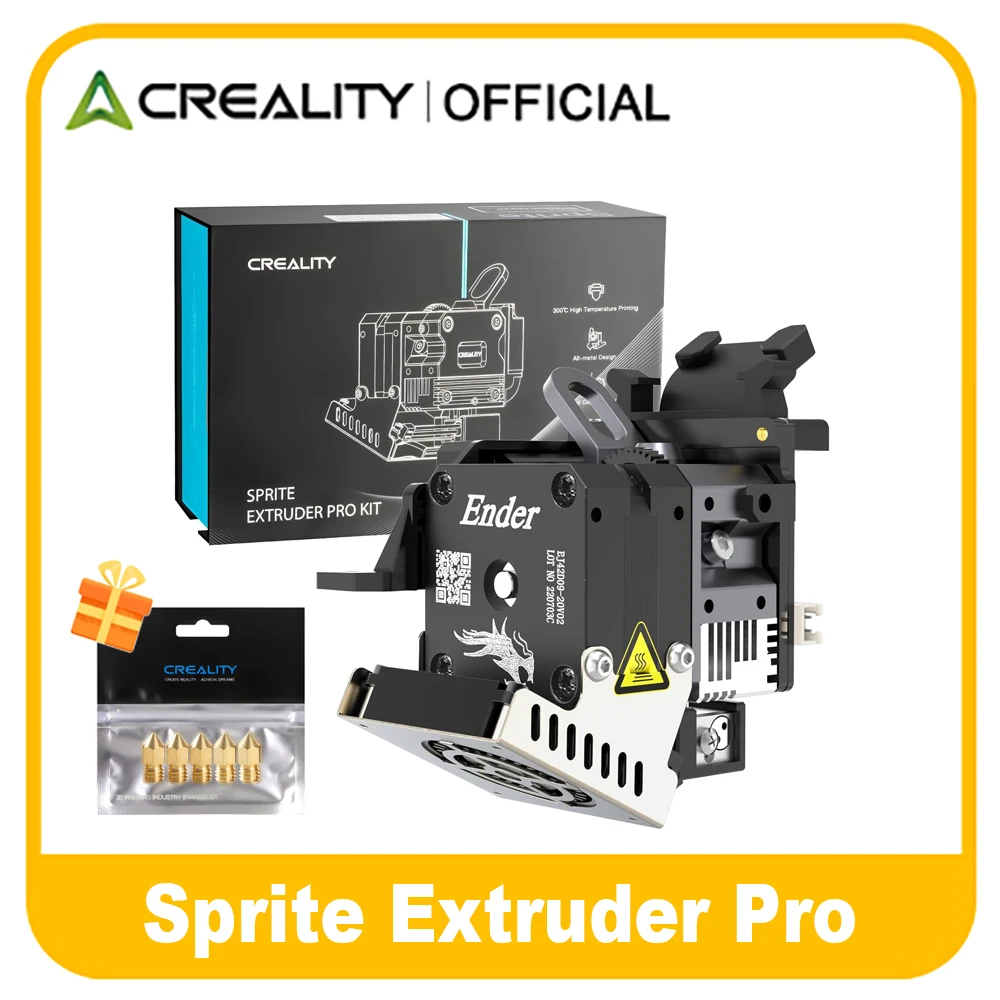 CREALITY Sprite Extruder Pro Kit 300℃ High Temperature Printing 3:5:1 Gear Ratio Direct Drive Extrude for Ender-3 Series Printer