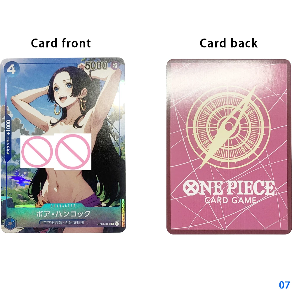 One Pieces Boa Hancock Anime Nude Sexy Collection Card Plump Big Chested Beauty Naked Card Refractive Color Flash Gifts 63*88mm