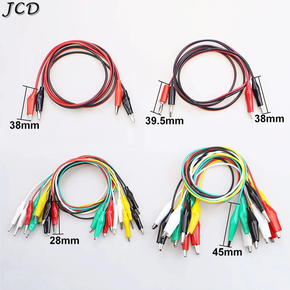 JCD 1 m Krokodilklemmen auf Bananenstecker, Testkabelstecker, 50 cm Messleitungen mit Prüfspitzen, Krokodil-Überbrückungsdrähte, Kabel