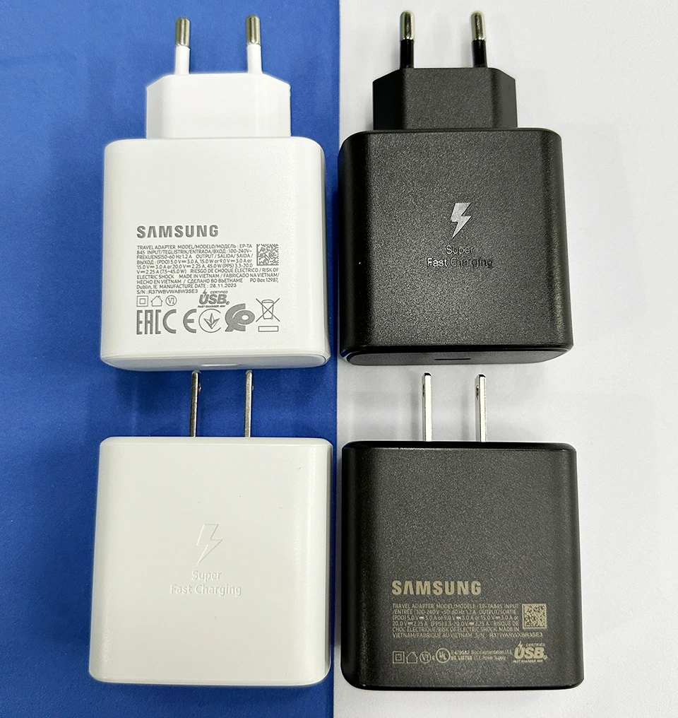 Samsung 45w PD Charger Cargador 20V 2.25A Usb Tyep C Fast Charging Adaper EU US Galaxy S25 Ultra 24 Plus S23 A56 A54 Tab S10 S9 - náhled 2