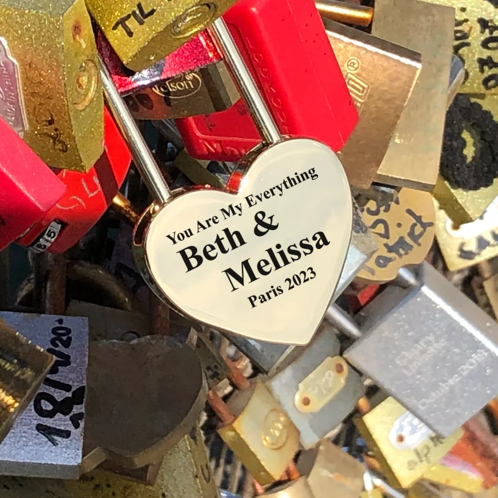 قفل الحب قفل شخصي مخصص اسم الزوجين الذكرى الزفاف قفل الحب هدية عيد الحب ديكور الخطوبة الزفاف