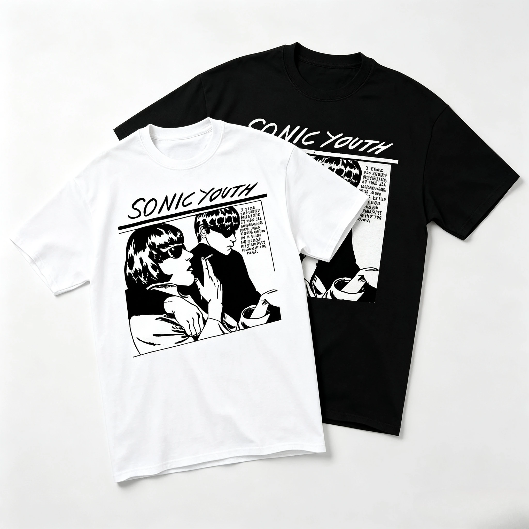 2026 Summer New Cotton Fashion SONIC YOUTH Sonic Youth Band Rock Punk Casual T-Shirt Men's and Women's Luxury Band Brand Top