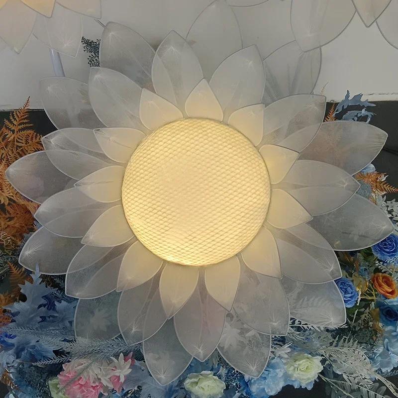 ALBERT Luci moderne per matrimoni con girasole Atmosfera festosaLuce LED per la decorazione dello sfondo del piombo della strada della fase della festa