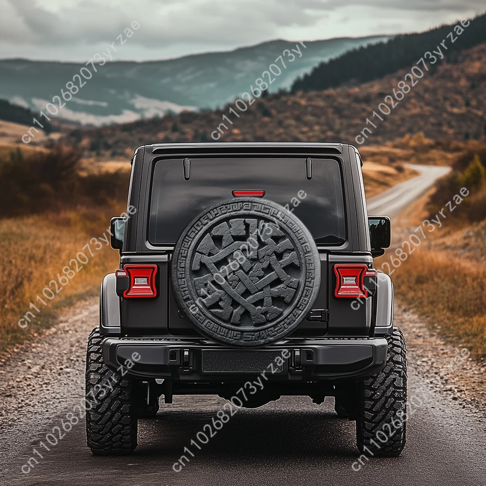 

Rustic Agate Pattern Various Models Spare Car Tire Cover Prevention Sand Dust rainwaterTire Cover Sturdy Durable Tire Covers