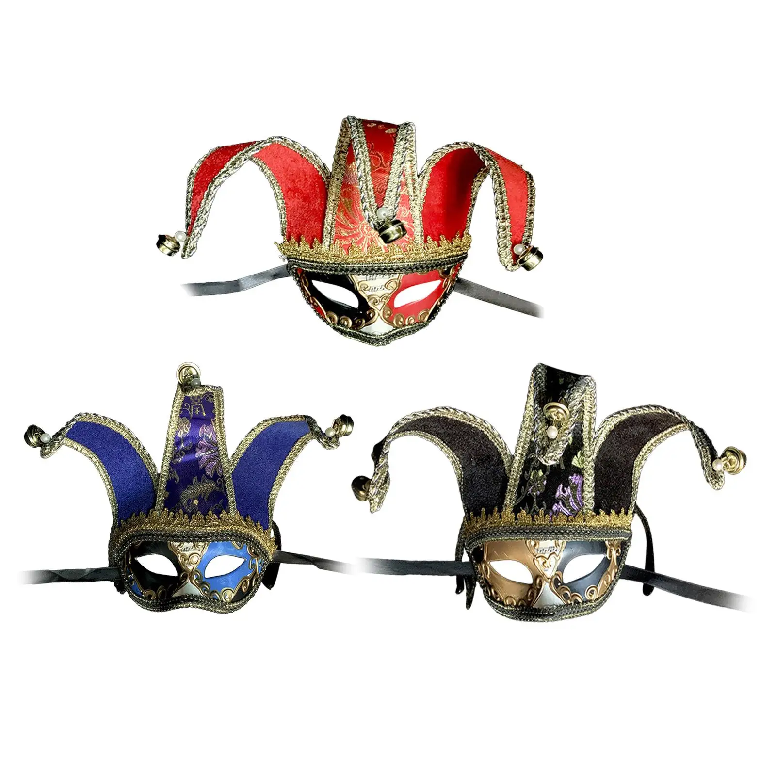 Halloween Mardi Gras Mask Halloween Cosplay Adults Costume Accessory Face Mask for Prom Party Favor Festival Carnival Halloween