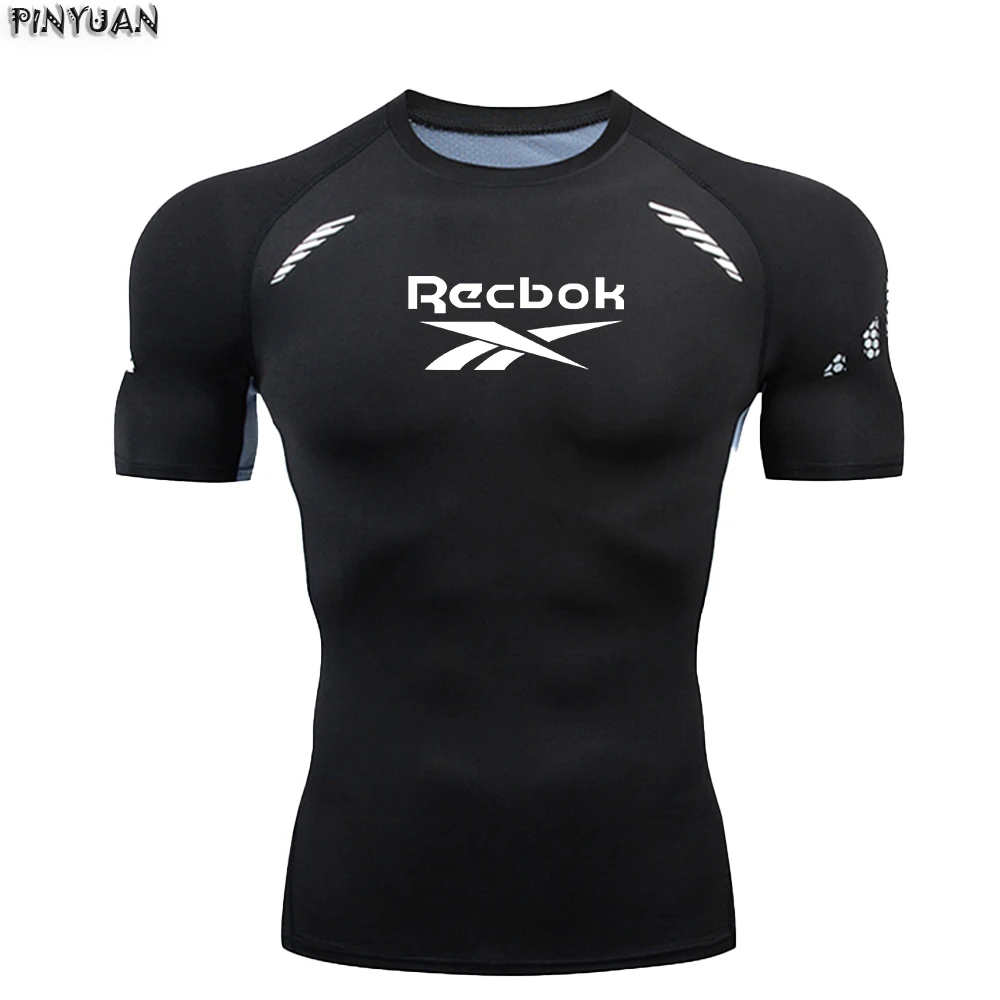 Sports Training Fitness Quick Drying Breathable Super strong elasticity long and short sleeved slim fit T-shirt for men