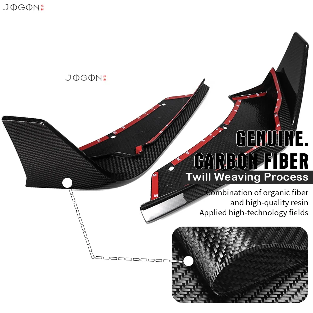 For Chevrolet Corvette C8 Z51 Stingray Coupe Convertible 2020 UP Carbon Fiber Rear Bumper Side Corner Aprons Exterior Body Kits
