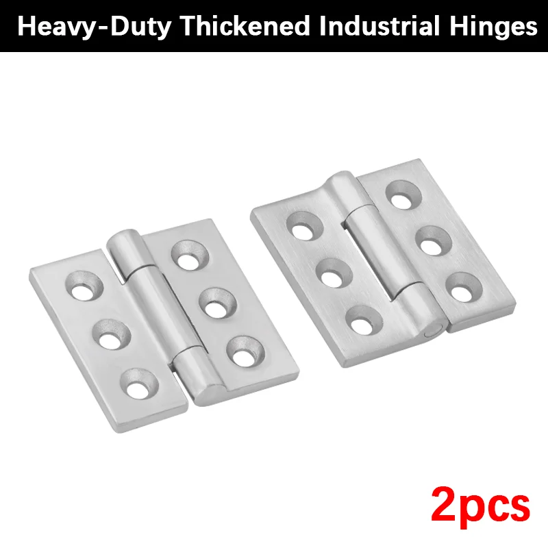 

2 шт. усиленных промышленных петель для оборудования из нержавеющей стали 304, утолщенные, для дверей шкафов, с плоским открыванием, 6-отверстные.