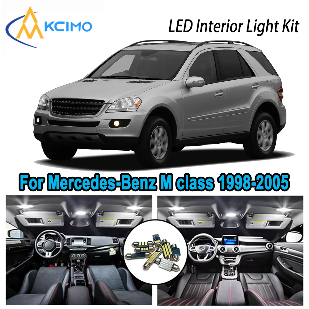 

High-Quality LED Interior Kit for Mercedes-Benz M class W163 1998-2005 1999 Premium Error-Free Dome Map Trunk Automotive Lamps