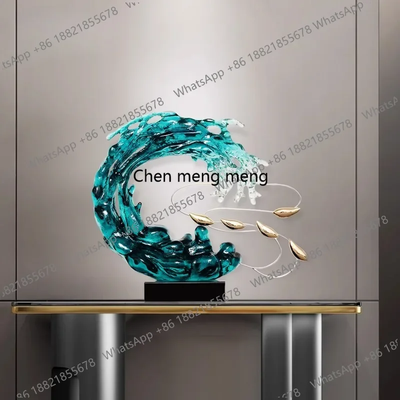 Modern light luxury ornaments TV cabinet next to the entrance living room, sculpture housewarming new home H182