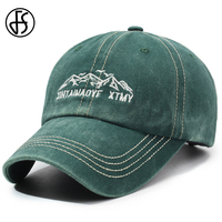 FS Brand Green Letter Baseball Cap For Men High Quality Cotton Women Hats Breathable Sunshade Golf Hat Gorras Para Mujer 2025