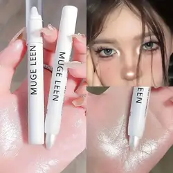 Glitter Highlighter Pen Pearlescent Lying Silkworm Pencil Waterproof Long-lasting Brightening Eyes Stick White Silver Eye Makeup