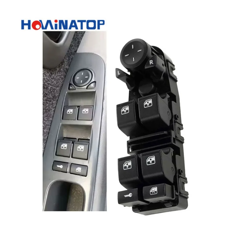 HOWINATOP 2170‑3763080 10 Pin Power Window Master Switch White Backlight For Lada Priora 2007‑2018 OEM Replacement 5