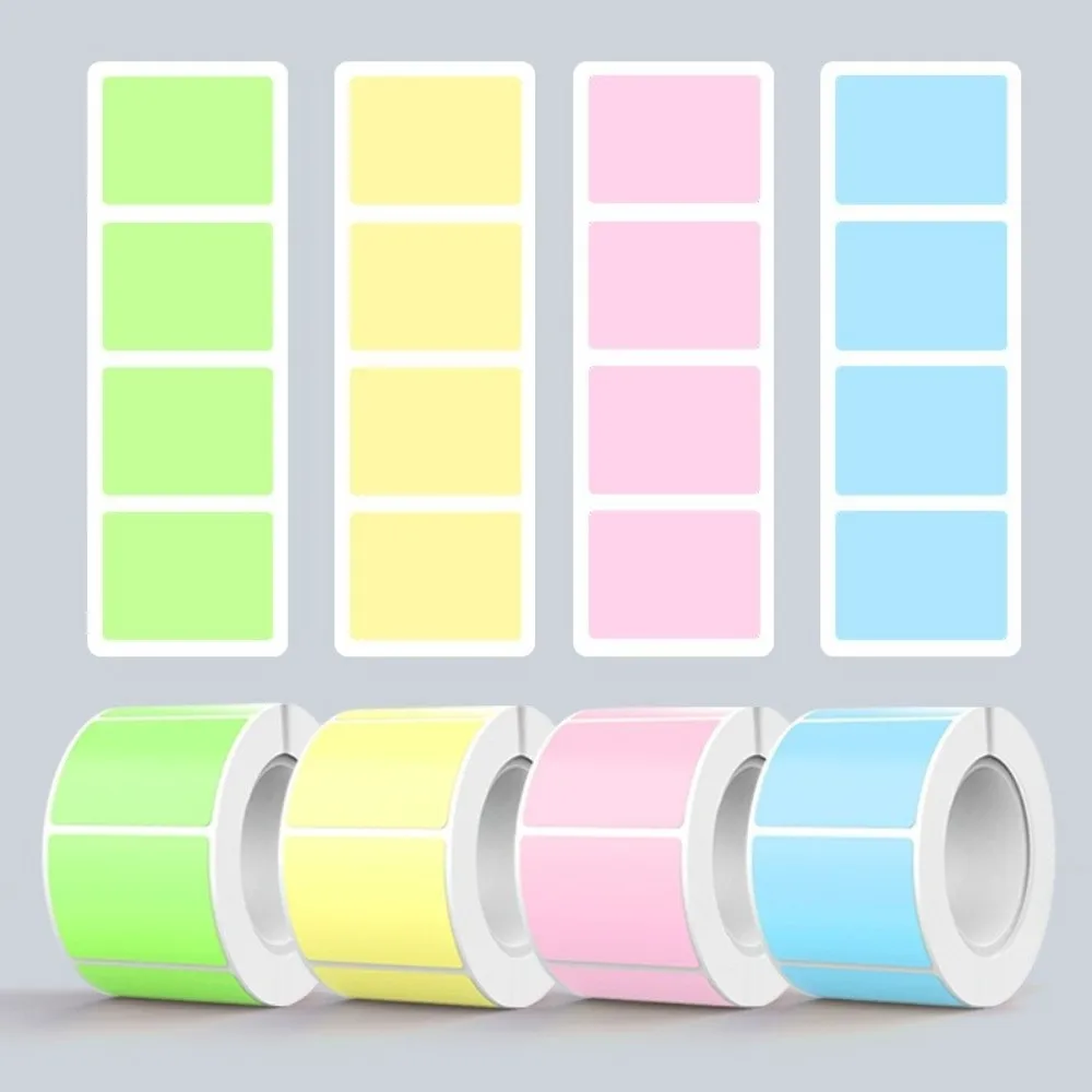 200pcs Self Adhesive Label Stickers Waterproof Solid Color Label Paper Tear-proof Handwritable Name Stickers Home Accessories