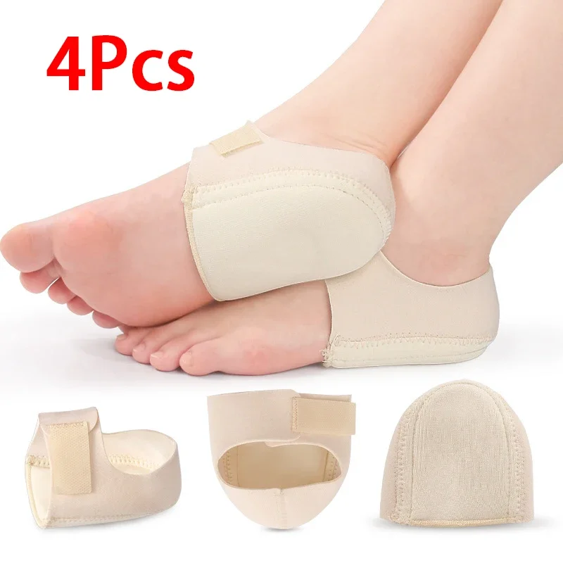 Protetores de calcanhar em gel, 2 peças/4 peças, para homens e mulheres, confortáveis, absorventes de impacto, antiderrapantes, almofadas de proteção.