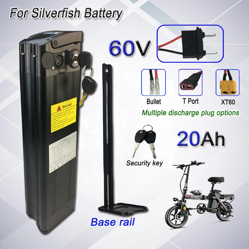 

For Silver Fish 60V 20Ah 18650 Li-ion Battery Pack ,Waterproof shell for long-lasting endurance