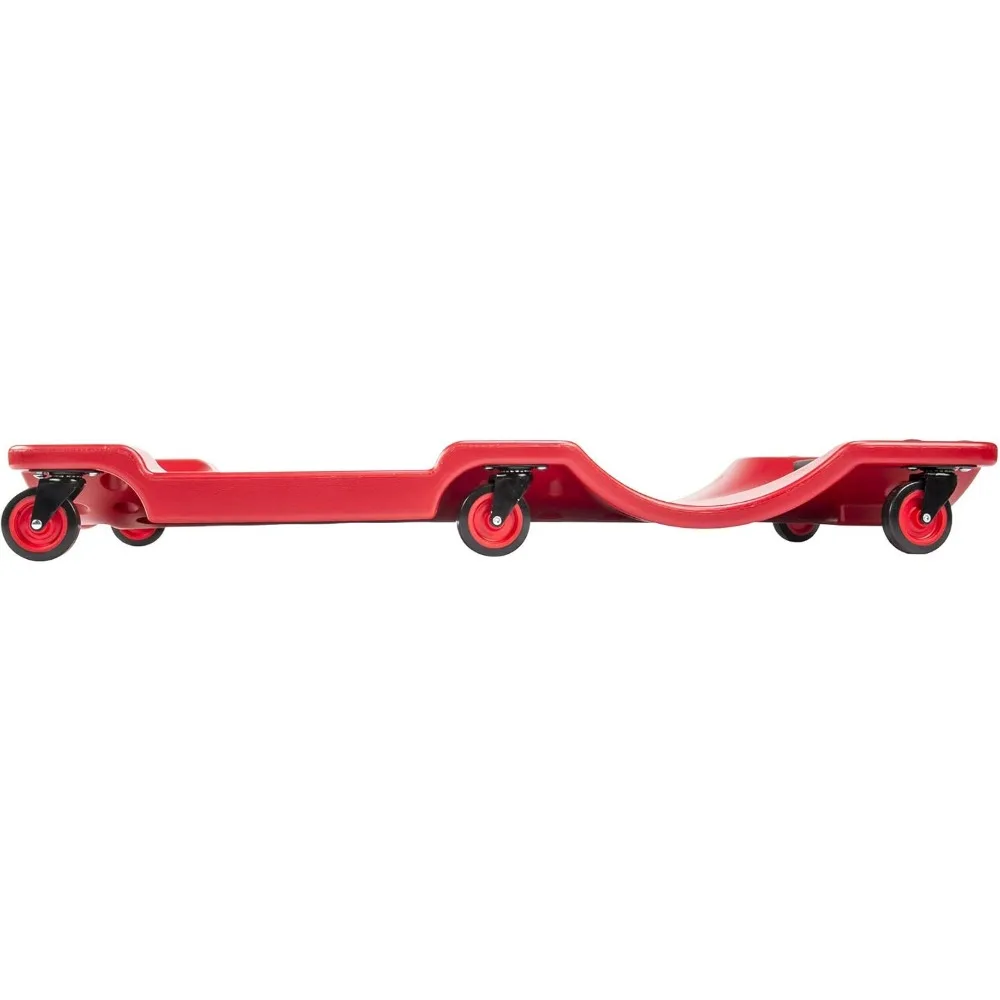 زاحف بلاستيكي مريح 40 ميكانيكي مع مسند رأس مبطن وصواني أدوات مزدوجة وسعة 350 رطلاً