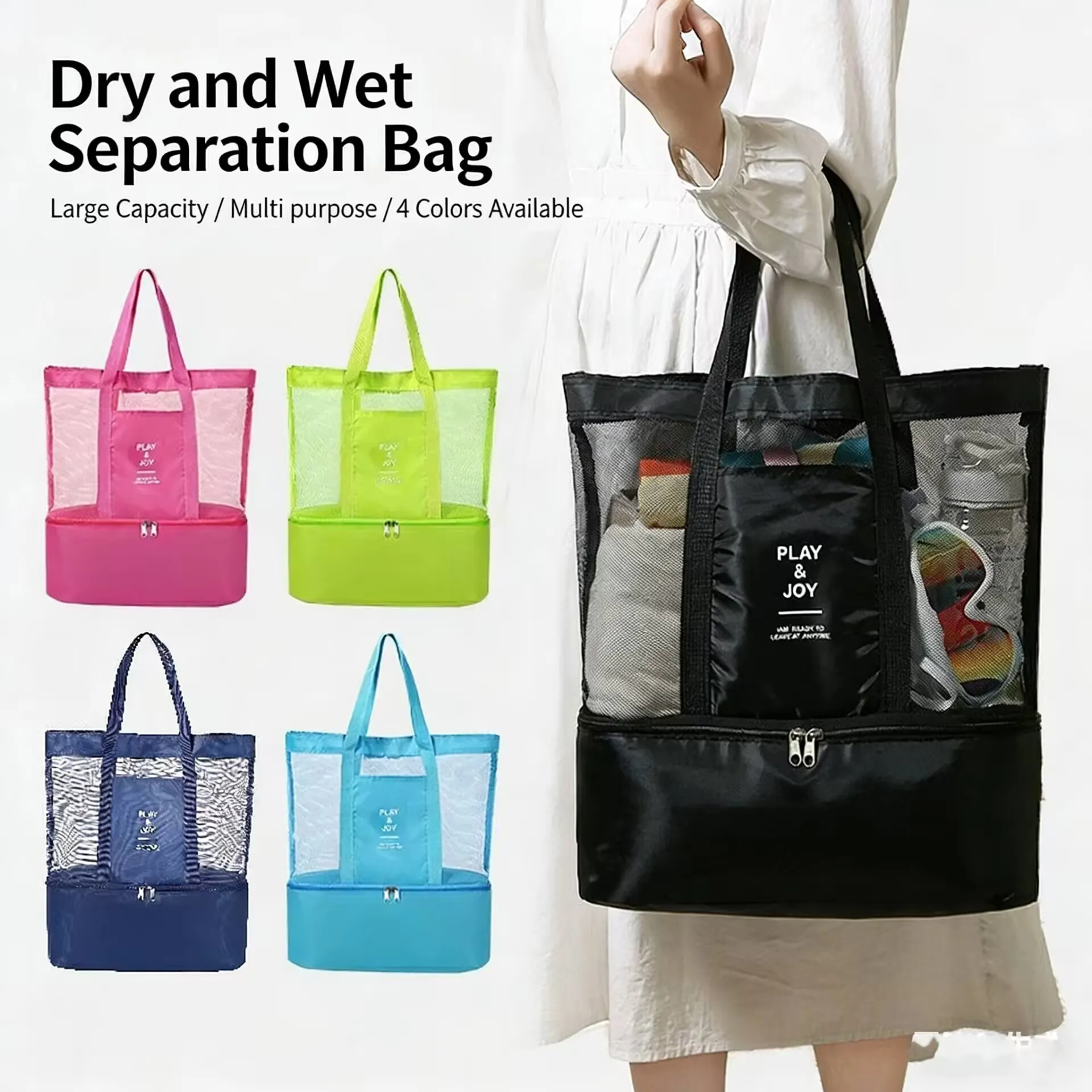 

Waterproof Swimming Bag Travel Storage Beach Bags Women's Fitness Storage Bag Bento Bag Picnic Insulated Bag