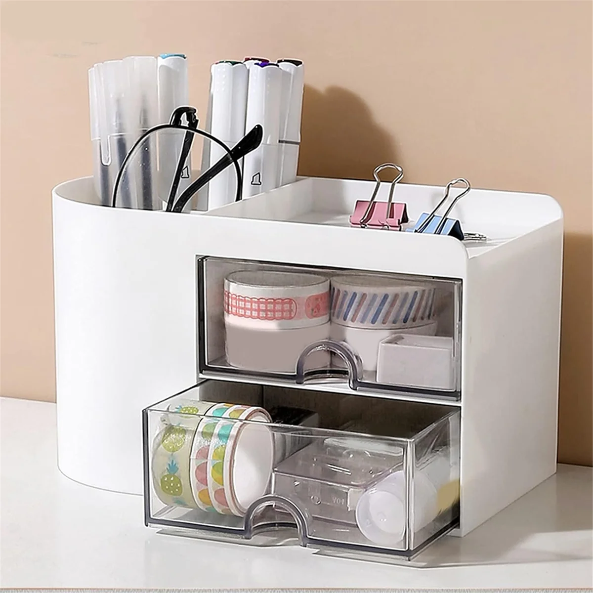 

Pencil Pen Holder for Desk, Office Desk Organizer, Cute Desktop Stationery Organizer, Stationery Holder Storage BoxJAS
