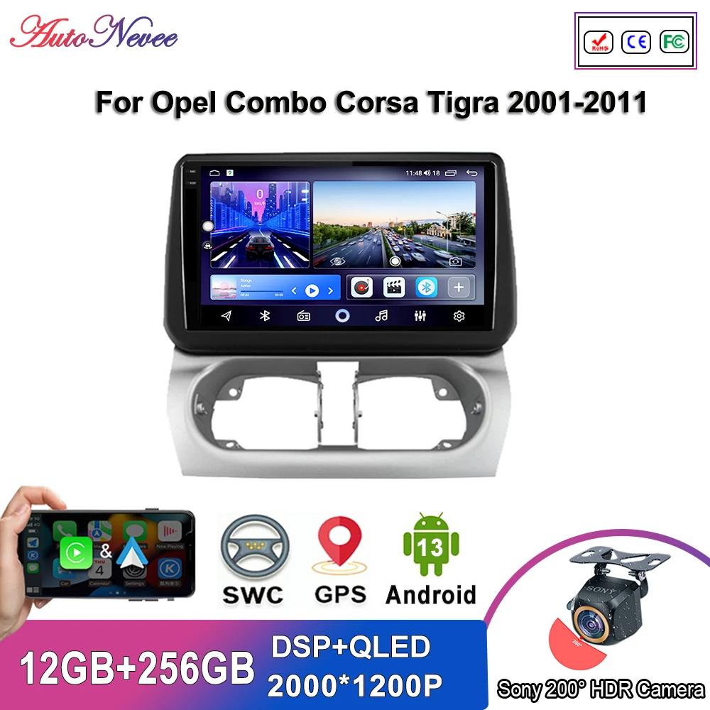 

Android Car DVD For Opel Combo Corsa Tigra 2001-2011 Stereo Head Unit GPS Navigation Multimedia Player No 2din DVD QLED Screen