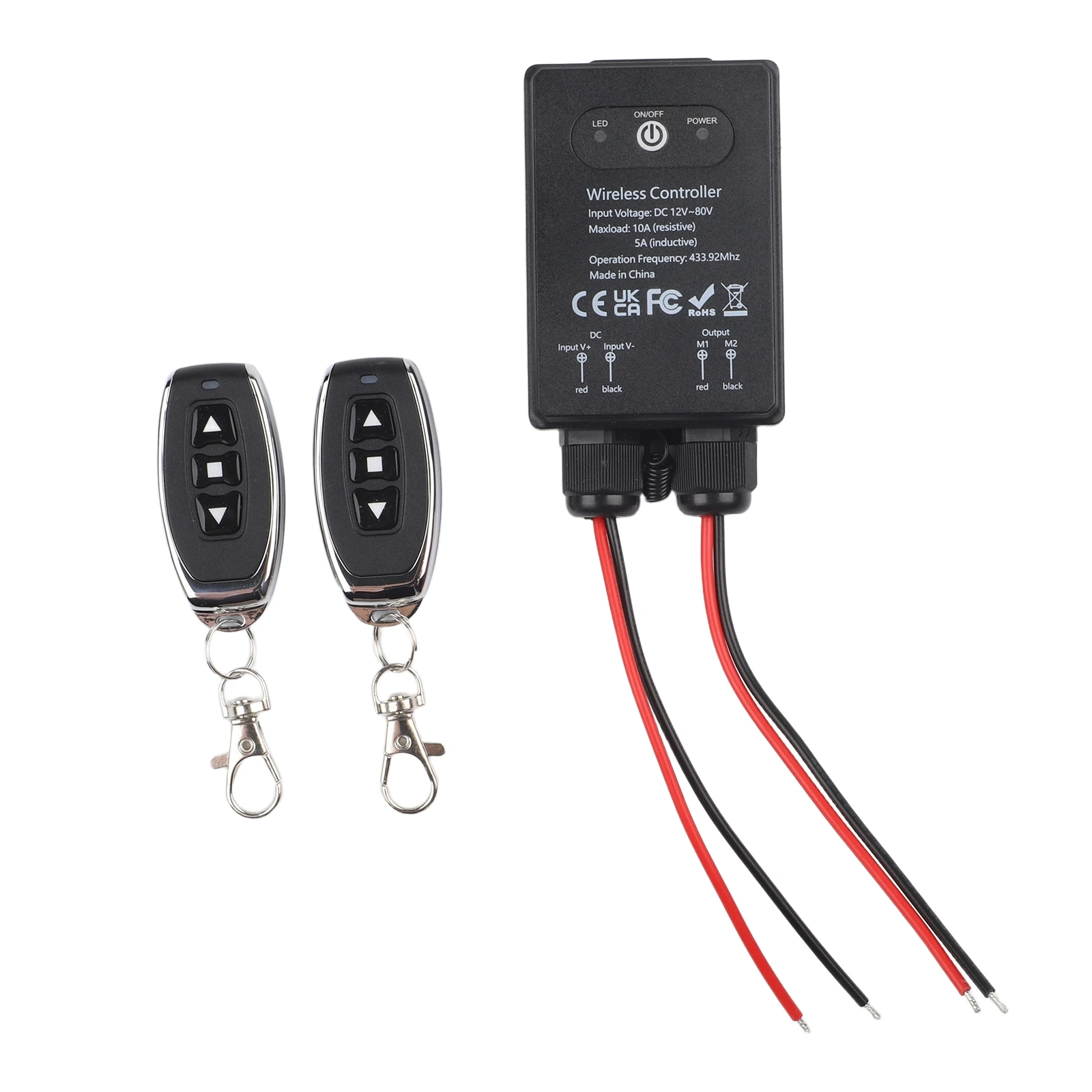 

12V Wireless Remote Control Relay Switch IP65 Waterproof High Load 40A Suitable for Electrical Devices Motors Lights Fans