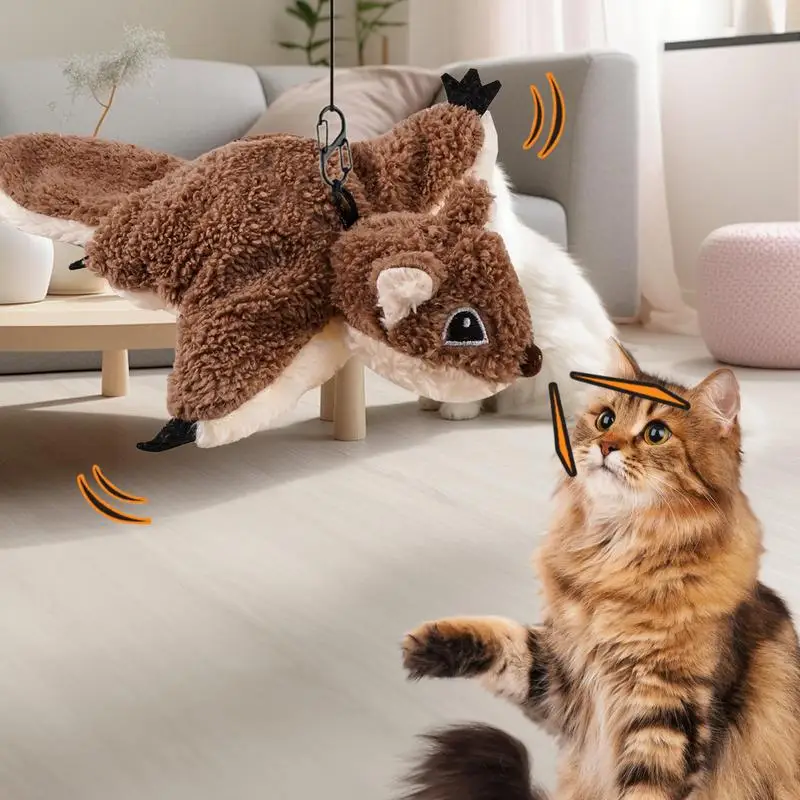 Cat Toys For Bored Indoor Adult Cats Electric Plush Sugar Glider Cat Toys Cat Necessities Cat Nip Toys Realistic Bird Cat Toy