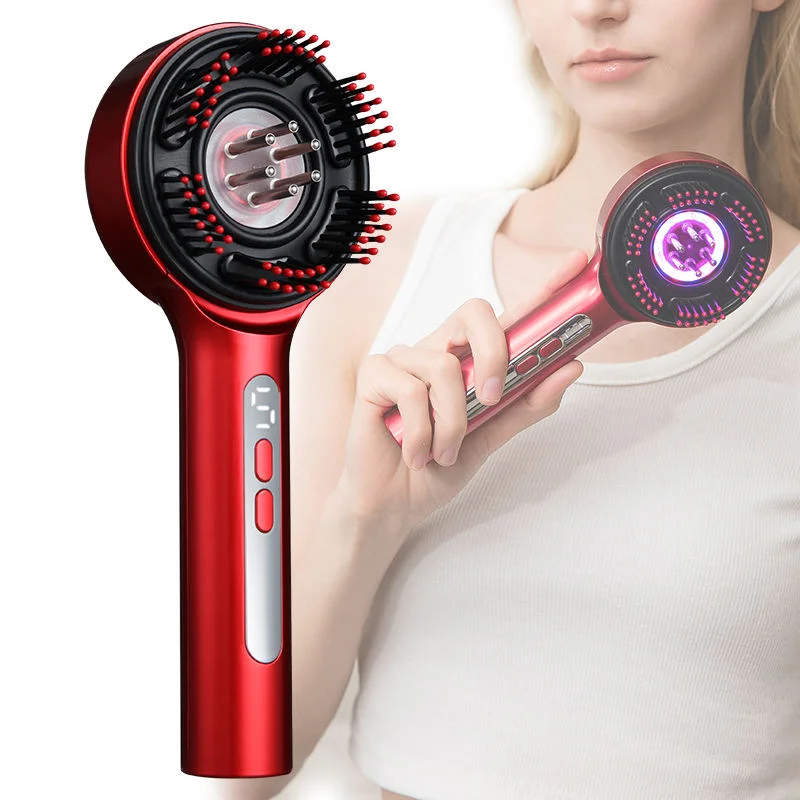 New Product 2026 Electric Red Light Scalp Head Massager Spa Scrubber Oil Brush Scalp Massage Comb