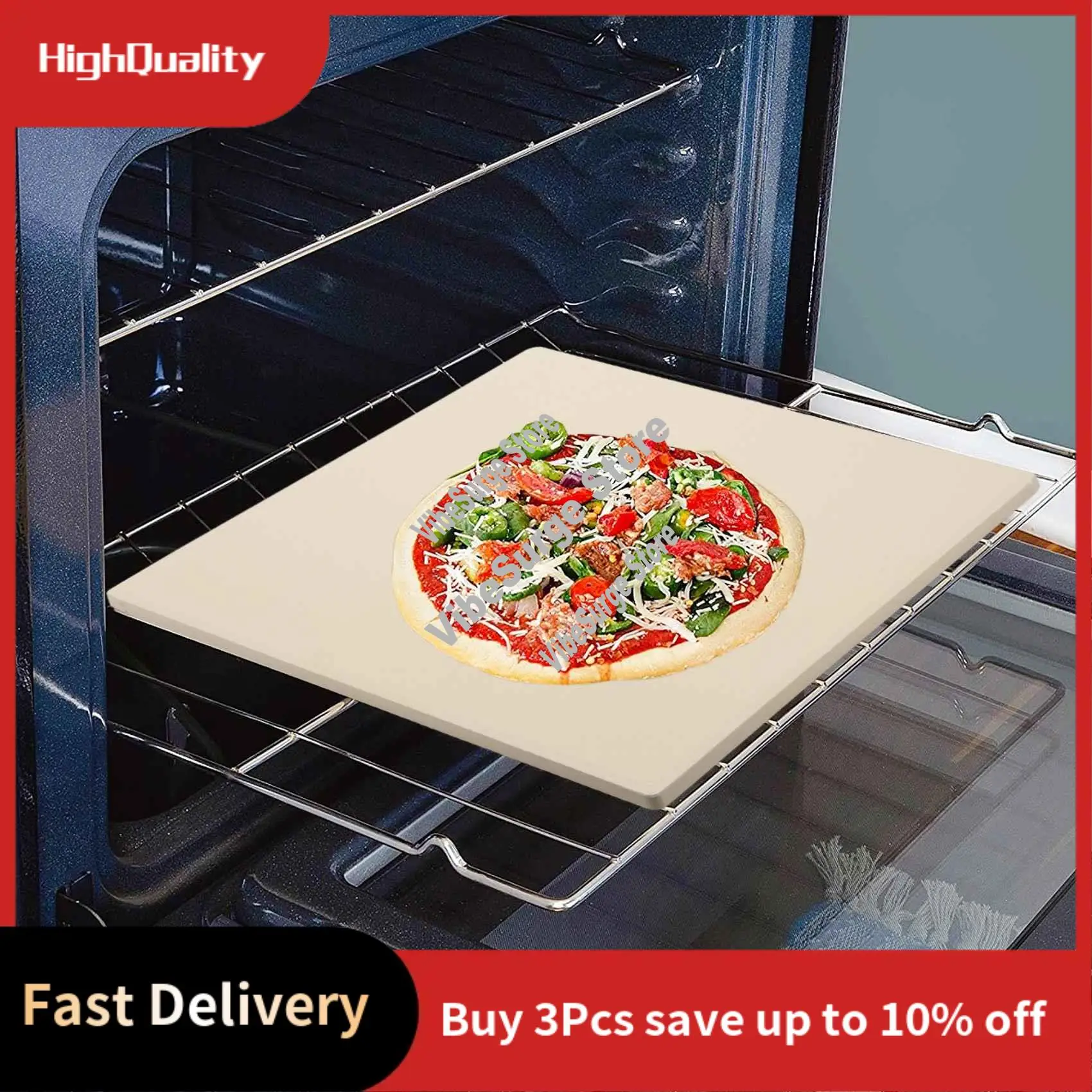 ABWY-Pizza Stone For Cooking Baking Grilling Extra Thick Pizza Tools For Oven And Bbq Grill Bakeware Bread Tray Kitchen Baking S