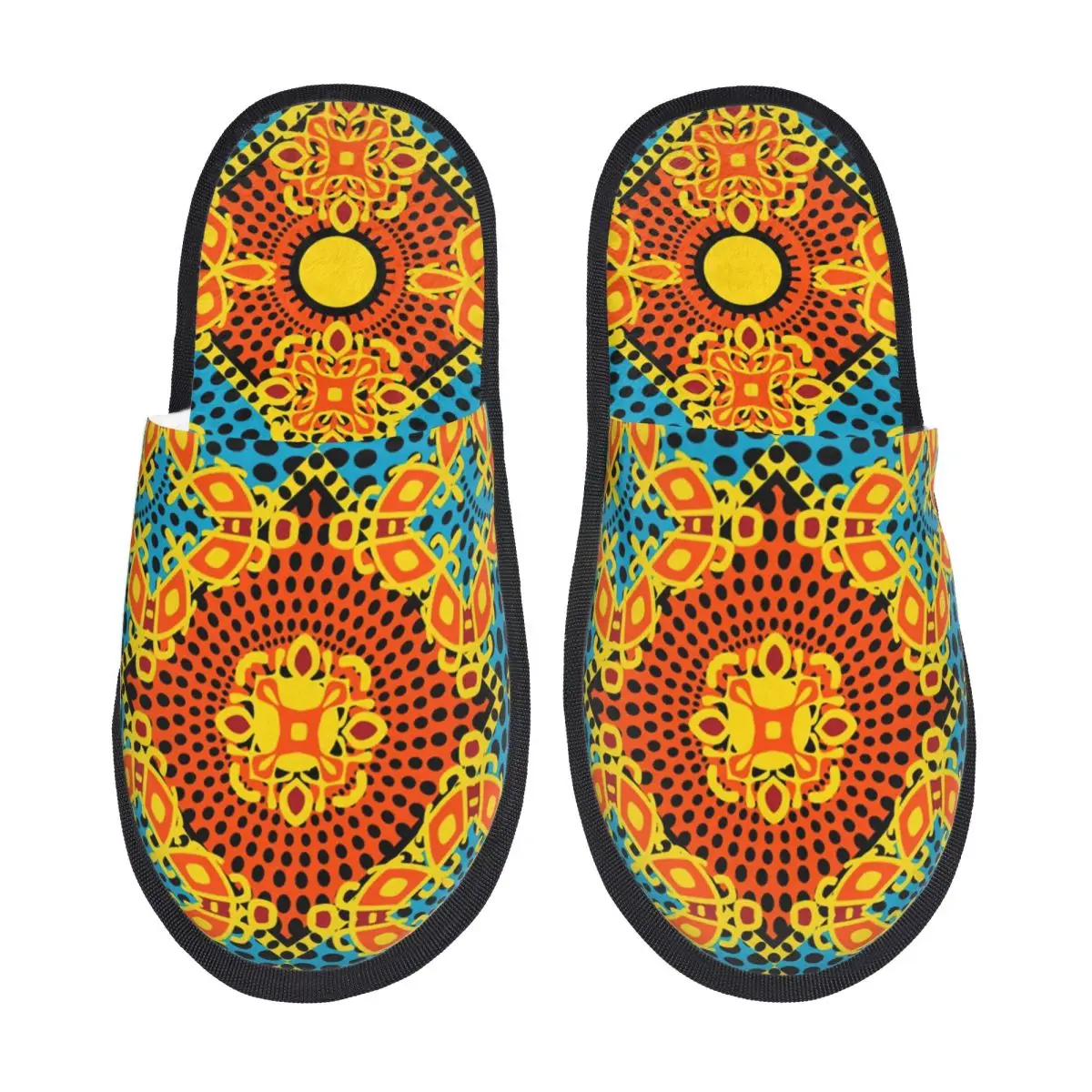 

Красочные африканские тапочки с цветочным принтом Анкары, уютные теплые пушистые тапочки из пены с эффектом памяти, женская домашняя уличная обувь с принтом на заказ