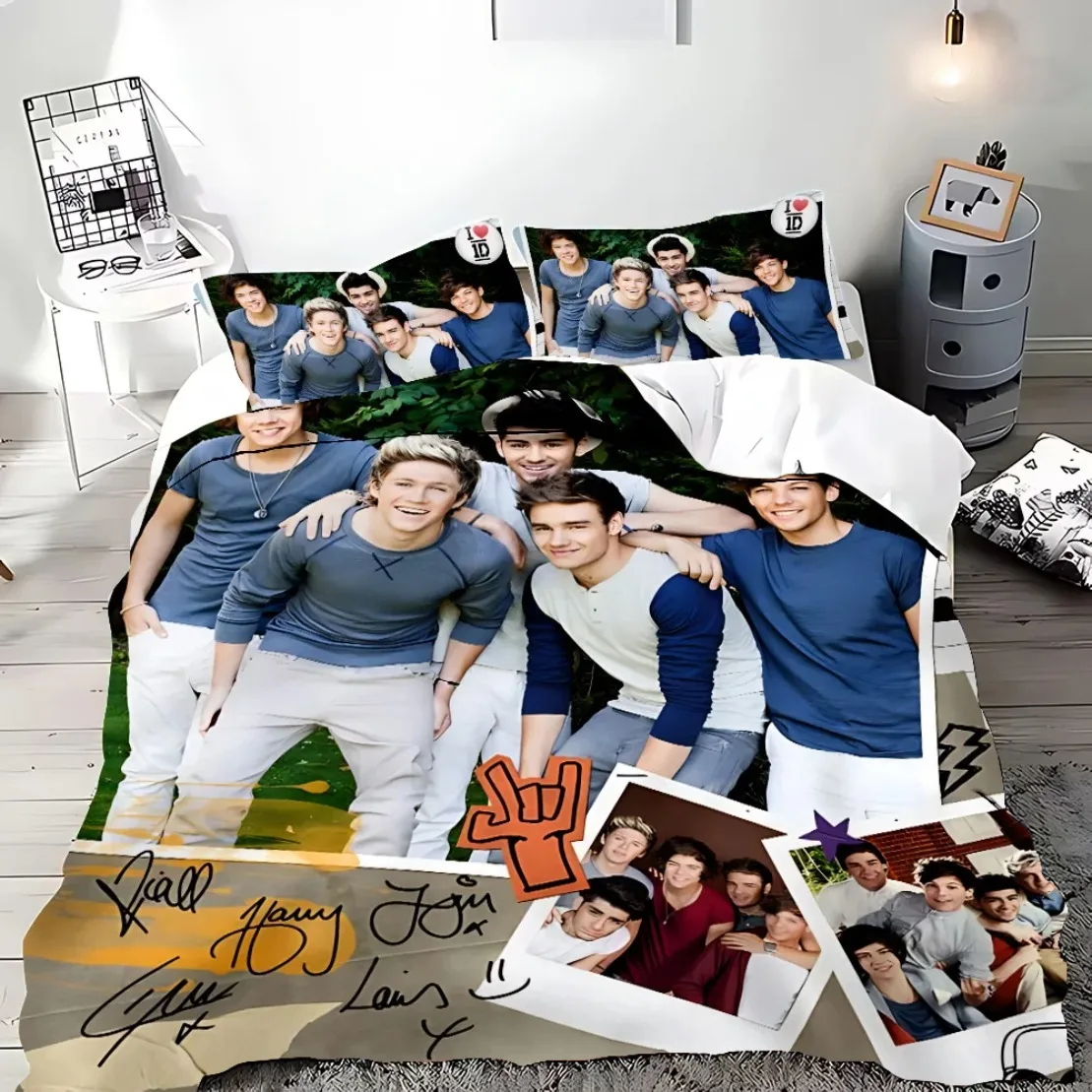 United Kingdom Rock Band Duvet Cover One-Direction Rock Bedding Set Pillowcase Bedroom Decoration Gift Single Double Size